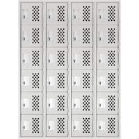 Clean Line Lockerettes, 6 -tier, Bank of 4, 18" x 72" x 12", Steel Smart Ofis