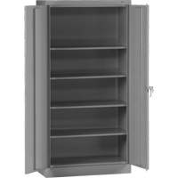Standard Storage Cabinet, Steel, 4 Shelves, 72" H x 36" W x 18" D, Grey Smart Ofis