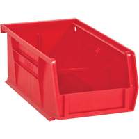 Hook-On Bins, 4" W x 3" H x 7" D, Red, 10 lbs. Capacity Smart Ofis