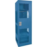 Casier pour &eacute;quipement avec porte, Acier, 24" la x 18" p x 72" h, Bleu fonc&eacute; Smart Ofis