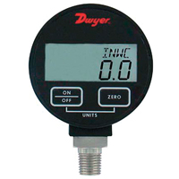 Pressure Gauge, 2-31/50" , 200 psi, Bottom Mount, Digital Smart Ofis