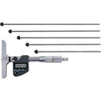 Digital Depth Micrometer with Interchangeable Rod, 0" - 12" (0 mm - 304.8 mm) Range, 0.00005" (0.001 mm) Resolution Smart Ofis
