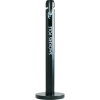 Smokers' Pole Cigarette Receptacle, Free-Standing, Aluminum, 41" Height Smart Ofis