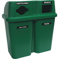 Recycling Containers Bullseye, Curbside, Plastic, 2 x 22 US gal. Smart Ofis