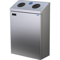 Wall Mounted Recycling Station, Bulk, Stainless Steel, 29 gal. Smart Ofis
