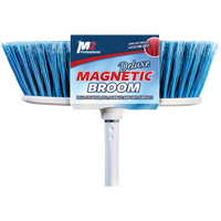 Flat Magnetic Indoor Broom with Handle, 48" Long Smart Ofis