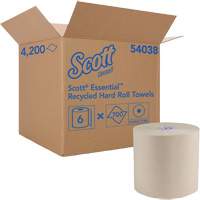 Essential 100% Recycled Brown Hard Roll Towels, 1 Ply, Standard, 700' L Smart Ofis