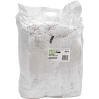 Recycled Material Wiping Rags, Cotton, White, 25 lbs. Smart Ofis
