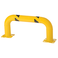 Low Profile Rack Guards, 3' W x 1.4' H, Yellow Smart Ofis