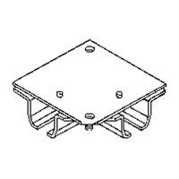 Raccord pour joint d'angle de 90° pour murs-rideaux mont&eacute;s au plafond Smart Ofis