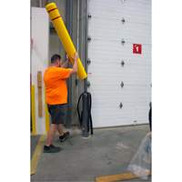 Capuchon en poly&eacute;thyl&egrave;ne pour borne de protection, 6-5/8" dia. x 52" l, Rouge/Jaune Smart Ofis