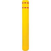 Capuchon en poly&eacute;thyl&egrave;ne pour borne de protection, 6-5/8" dia. x 52" l, Rouge/Jaune Smart Ofis