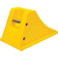 Wheel Chocks with Rubber Tread, Polyurethane, Yellow, 11-1/4" W x 21" D x 12-1/4" H Smart Ofis