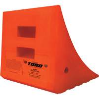 70 Ton Large Equipment Wheel Chock, Urethane, Orange Smart Ofis