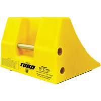 70 Ton Large Equipment Wheel Chock with Handle, Urethane, Yellow Smart Ofis