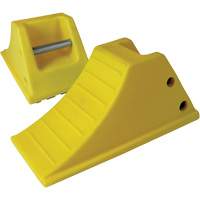 40 Ton Large Equipment Wheel Chock with Grip Pads, Urethane, Yellow Smart Ofis