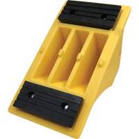 75 Ton Large Equipment Wheel Chock with Grip Pads, Urethane, Yellow Smart Ofis