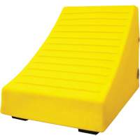 400 Ton Large Equipment Wheel Chock with Handle & Hole, Urethane, Yellow Smart Ofis