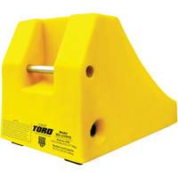 400 Ton Large Equipment Wheel Chock with Handle & Hole, Urethane, Yellow Smart Ofis