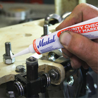 Marqueur de peinture de contr&ocirc;le de s&eacute;curit&eacute;, 1,7 oz, Tube, Blanc Smart Ofis