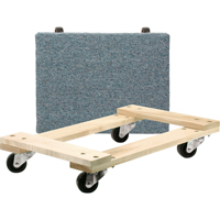 Wood Dollies - Medium-Duty, Polyolefin Wheels, 900 lbs. Capacity, 18" W x 24" D x 7" H Smart Ofis
