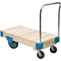 Platform Trucks - All Wood Deck Platform Trucks, 48" L x 24" W, 3000 lbs. Capacity, Nylon Casters Smart Ofis