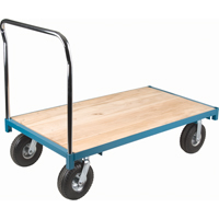 Heavy-Duty Platform Truck, 48" L x 24" W, 1200 lbs. Capacity, Pneumatic Casters Smart Ofis