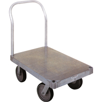 Aluminum Platform Truck, 24" W x 36" L, 2000 lbs. Cap., Rubber Wheels Smart Ofis