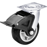 Total Locking Caster, Swivel with Brake, 6" (152.4 mm), Rubber, 450 lbs. (204 kg.) Smart Ofis