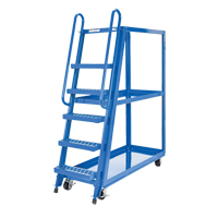 Stock Picking Cart, Steel, 21-7/8" W x 56-1/8" D, 3 Shelves, 1000 lbs. Capacity Smart Ofis