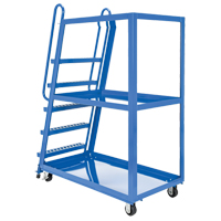 Stock Picking Cart, Steel, 27-7/8" W x 56-1/8" D, 3 Shelves, 1000 lbs. Capacity Smart Ofis