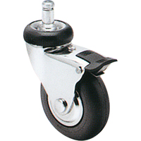 Comfort Roll Caster, Swivel with Brake, 3" (76 mm) Dia., 175 lbs. (79 kg.) Capacity Smart Ofis