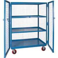 Wire Mesh Truck, 3 Tiers, 51" L x 32" W x 62.5" H, 2400 lbs. Cap. Smart Ofis