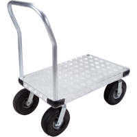 Aluminum Platform Truck, 24" W x 36" L, 1600 lbs. Cap., Pneumatic Wheels Smart Ofis