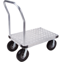 Aluminum Platform Truck, 24" W x 36" L, 1200 lbs. Cap., Flat Free Wheels Smart Ofis