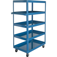 Shelf Carts , 5 Tiers, 18" W x 61" H x 30" D, 900 lbs. Capacity Smart Ofis