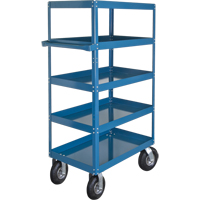 Shelf Carts , 5 Tiers, 24" W x 65" H x 36" D, 900 lbs. Capacity Smart Ofis