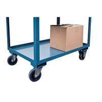 Deep Lipped Service Cart, 2 Tiers, 24" W x 47" H x 36" D, 1200 lbs. Capacity Smart Ofis