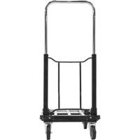 Chariot &agrave; plateforme repliable, Acier inoxydable, 300 lb, 28" lo x 16" la, Hauteur 33-1/2" Smart Ofis