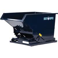Self-Dumping Hopper, Steel, 3/4 cu.yd., Blue Smart Ofis