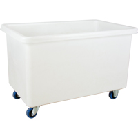 Straight Wall Box Truck, White Polyethylene, 46" L x 28" W x 31" H, 14 cu. ft. Volume, 600 lbs. Capacity Smart Ofis