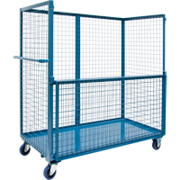Wire Mesh Stock Truck, Steel, 24" x 55" x 36", 1200 lbs. Capacity Smart Ofis