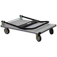 Folding Handle Platform Truck, Aluminum, 550 lbs., 35-1/2" L x 24" W, 35-1/2" High Smart Ofis