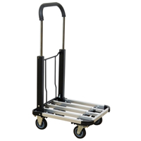 Folding Handle Platform Truck, Aluminum, 300 lbs., 28" L x 16" W, 37.75" High Smart Ofis