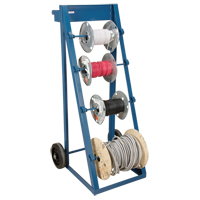 Portable Wire Reel Caddy, Steel, 4 Rod, 24-1/2" W x 49" H x 23" D, 400 lbs. Capacity Smart Ofis