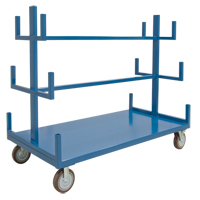 Mobile Pipe & Bar Rack, Steel, 48" W x 36" D x 60" H, 3000 lbs. Capacity Smart Ofis