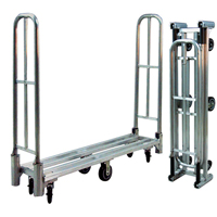 Aluminum U-Boat Folding Utility Cart, 16" W x 60" L, 1500 lbs. Cap., Polyurethane Wheels Smart Ofis