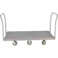 Heavy Duty Plastic Platform Truck, 60" L x 30" W, 3000 lbs. Cap., Polyurethane Wheels Smart Ofis