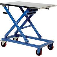 Table &eacute;l&eacute;vatrice manuelle &agrave; ciseaux, 37" lo x 23-1/2" la, Acier, Capacit&eacute; 660 lb Smart Ofis