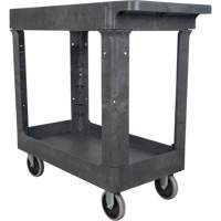 Utility Service Cart, 2 Tiers, 16-1/2" x 32-1/2" x 34-1/2", 550 lbs. Capacity Smart Ofis